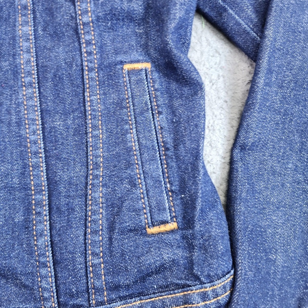 Old Navy Jacket Womens Petite Small Blue Denim Button Front Pockets Classic - Picture 2 of 10